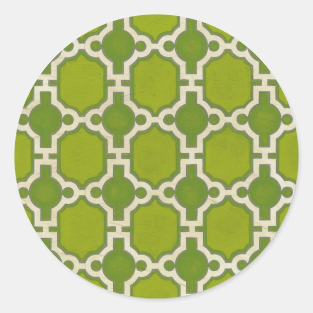 Market Motifs IV Classic Round Sticker (Front)