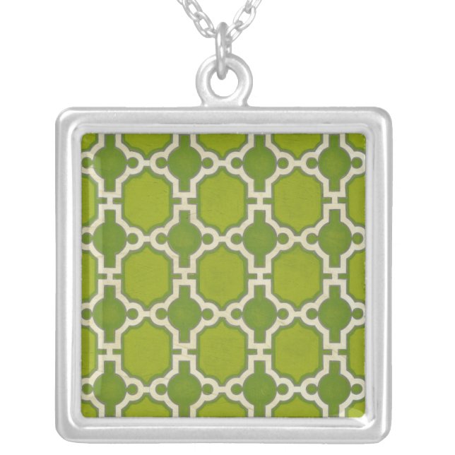 Market Motifs IV Silver Plated Necklace (Front)