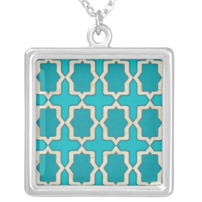 Market Motifs V Silver Plated Necklace (Front)