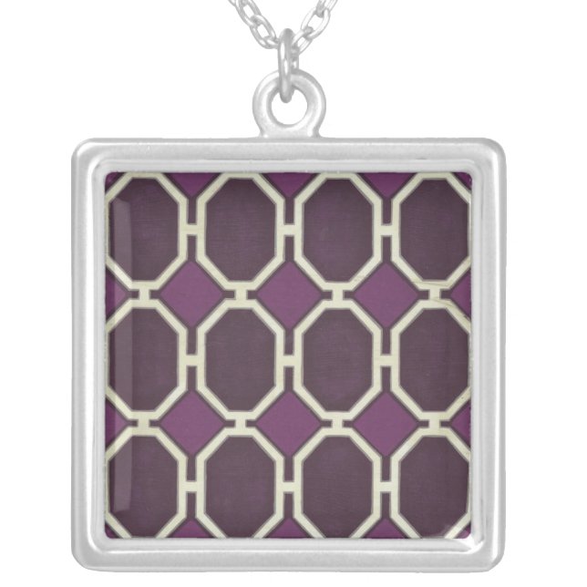 Market Motifs VIII Silver Plated Necklace (Front)