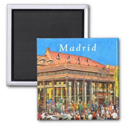 Market of San Miguel in Madrid Magnet