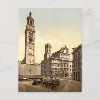 Market Place, Augsburg, Bavaria, Germany Postcard