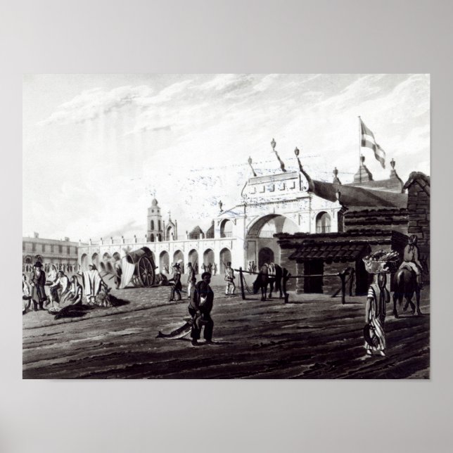 Market Place, engraved by Daniel Havell  1820 Poster (Front)