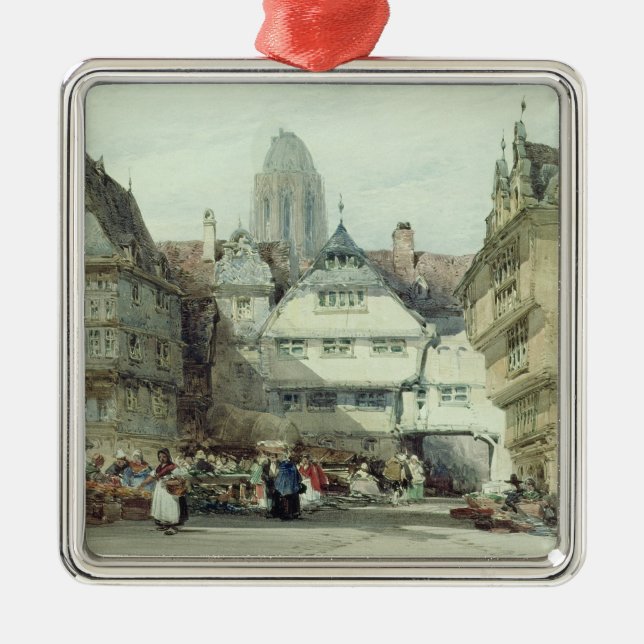 Market Place, Frankfurt Metal Ornament (Front)
