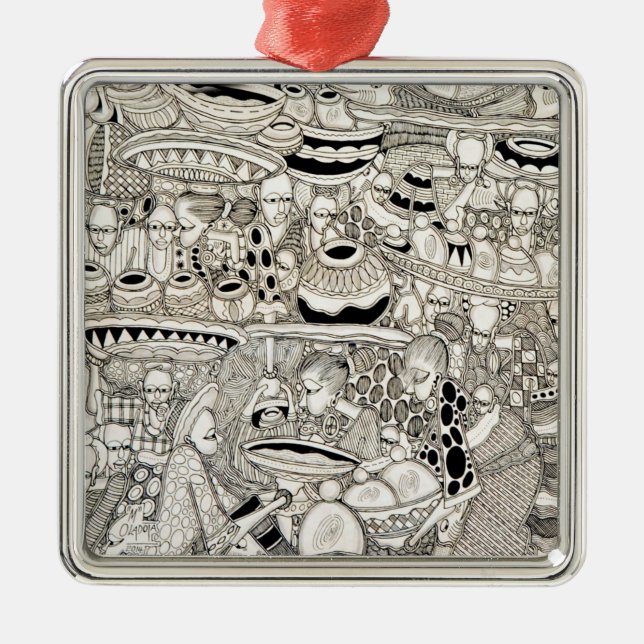 Market place metal ornament (Front)