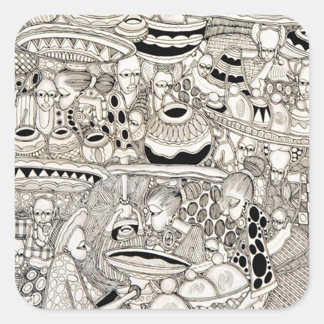 Market place square sticker (Front)