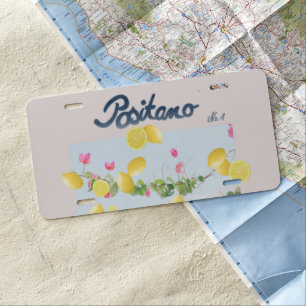 Market Positano Italy #1 #wall #art License Plate