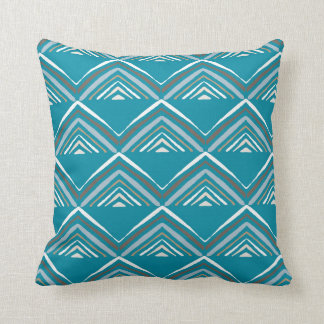 Market Pyramid-Blue Throw Pillow