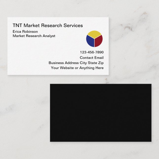 Market Research Analyst Business Card (Front/Back)