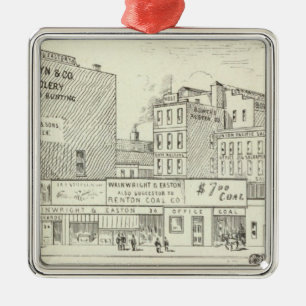 Market, Sacramento and California North Side Metal Ornament