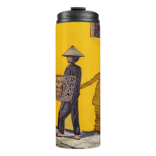 Market Salesman In Hoi An Vietnam Illustration Thermal Tumbler