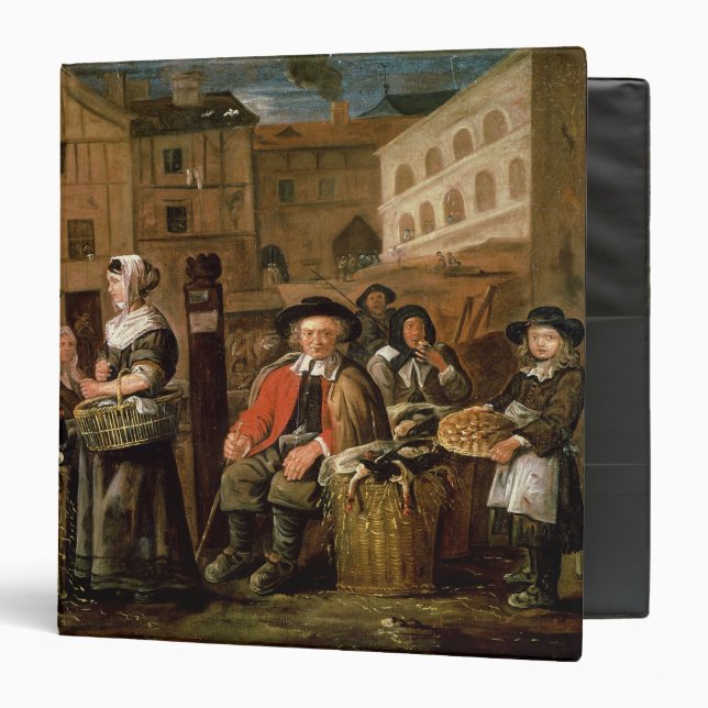 Market Scene 3 Ring Binder (Front/Inside)
