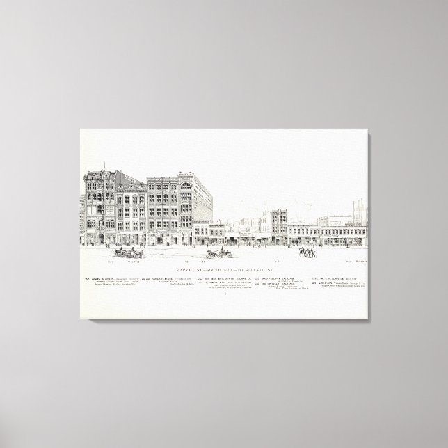 Market South side 7th Canvas Print (Front)