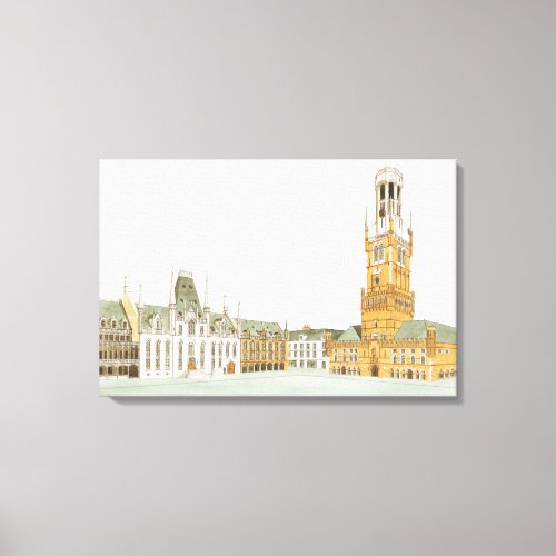 Market Square Bruges Belgium Canvas Print