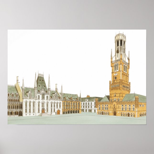 Market Square. Bruges Belgium Poster (Front)