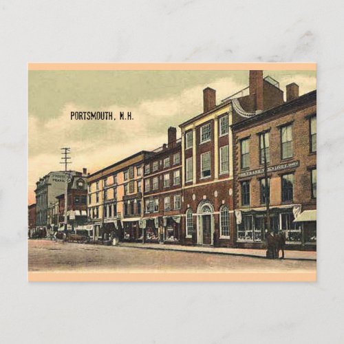 Market Square Portsmouth NH c1905 Postcard
