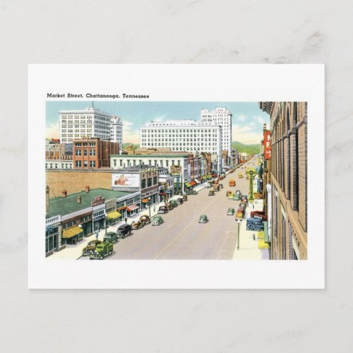 Market Street Chattanooga Tennessee 2 Postcard