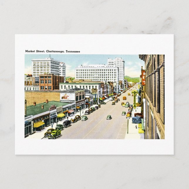 Market Street, Chattanooga, Tennessee Postcard (Front)
