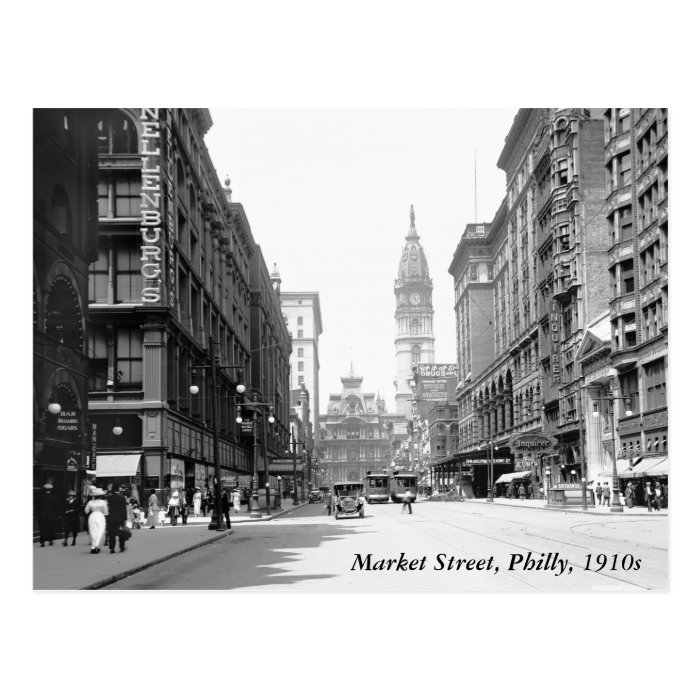 Market Street, Philly, 1910s Post Cards