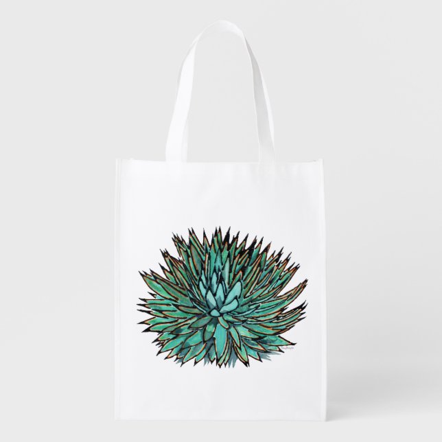 Market Totes - Spiky Green Agave (Front)