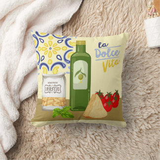 Market Vibes Throw Pillow