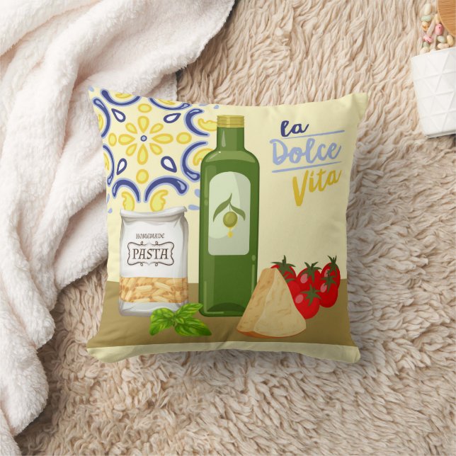 Market Vibes Throw Pillow (Blanket)