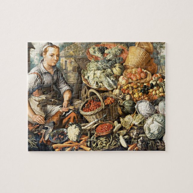 Market Woman Fruits and Vegetables Jigsaw Puzzle (Horizontal)
