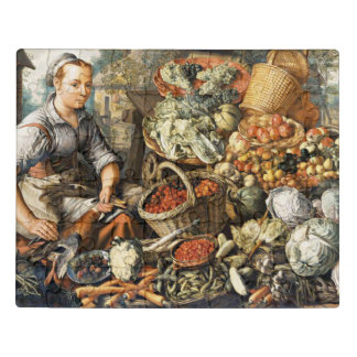 Market Woman Fruits and Vegetables Jigsaw Puzzle