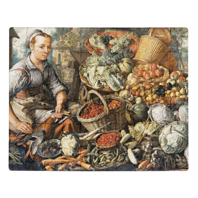 Market Woman Fruits and Vegetables Jigsaw Puzzle (Puzzle Horizontal)
