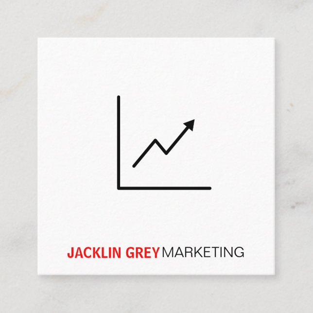 Marketing | Chart Square Business Card (Front)
