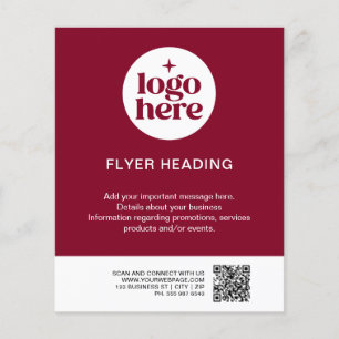 Marketing Custom Logo Text QR Code Business Flyer
