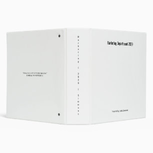 Marketing Department 3 Ring Binder