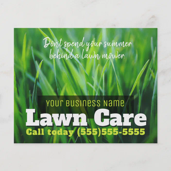Marketing Flyer 4x5 Lawn Care Business Zazzle Com
