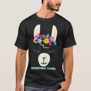 MARKETING LLAMA Valentines Gift For Her Women T-Shirt