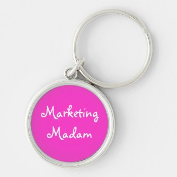 Marketing Madam - Ladies Marketing Name Keychain by officecelebrity at Zazzle