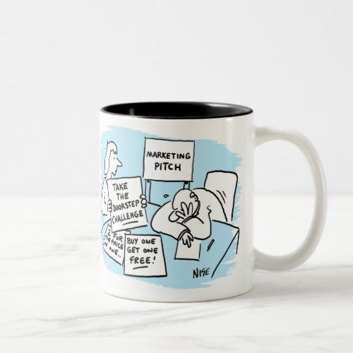 Marketing Manager is Enduring a Sales Pitch Two_Tone Coffee Mug
