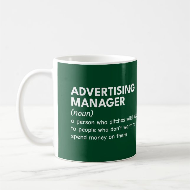 Marketing Manager Job Joke Coffee Mug (Left)