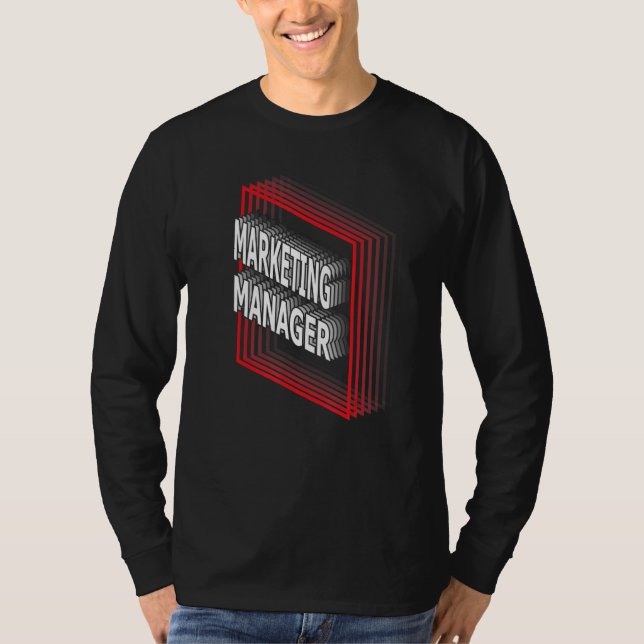 Marketing Manager Job Title Appreciation Retro T-Shirt (Front)