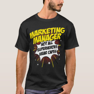 Marketing Manager Superhero Funny Comic Tee Gifts