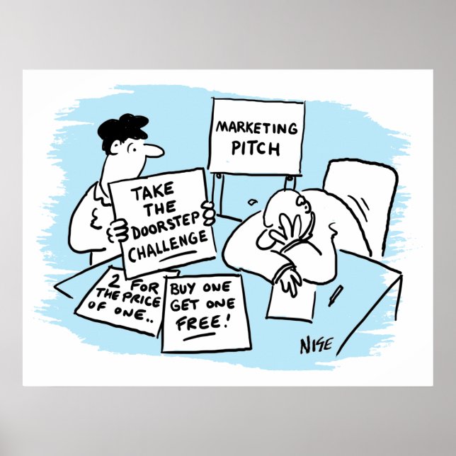 Marketing Manager with Sales Campaign Ideas Poster (Front)