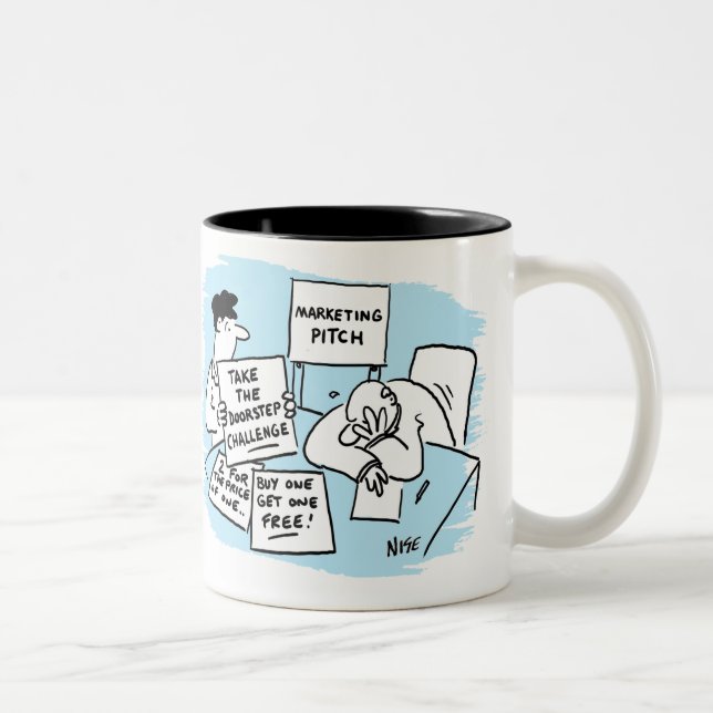 Marketing Manager with Sales Campaign Ideas Two-Tone Coffee Mug (Right)