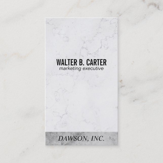 Marketing | Marble | Executive II Business Card (Front)