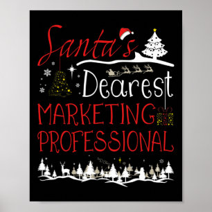 Marketing Professional Xmas Job Cute Christmas Poster