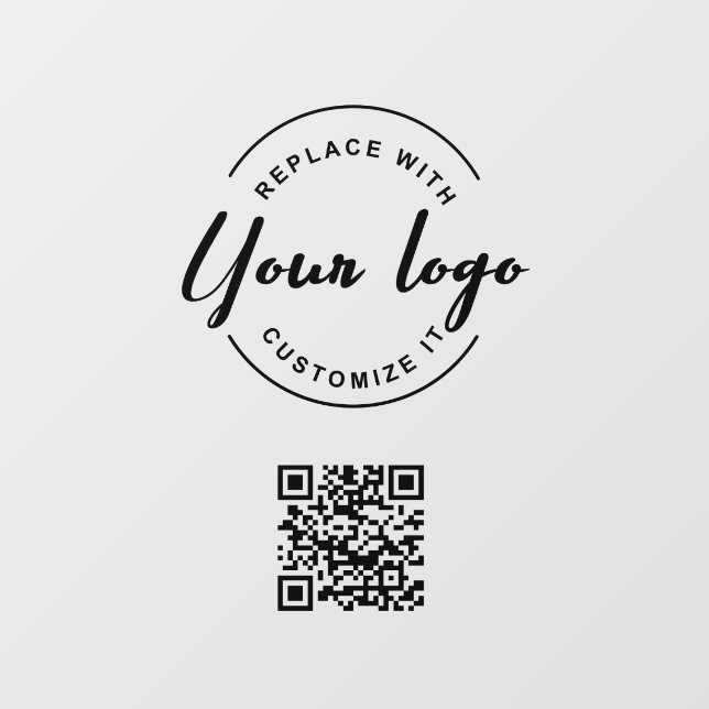 Marketing QR code custom logo Floor Decals (Front)