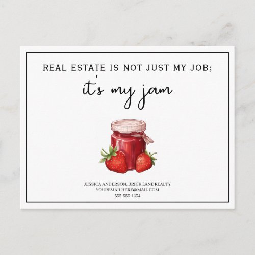 Marketing Real Estate is My Jam Realty Postcard