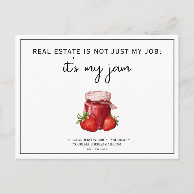 Marketing Real Estate is My Jam Realty Postcard (Front)
