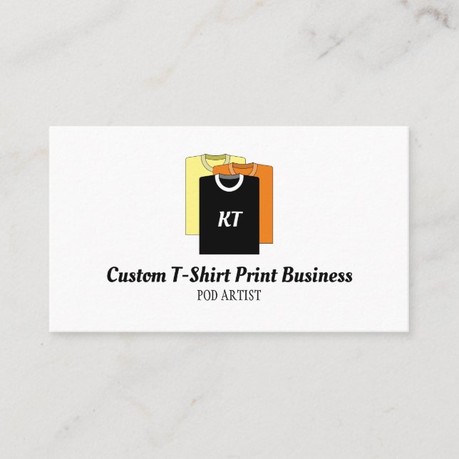 Marketplace Heat Transfer Vinyl Clothes Business Card (Front)
