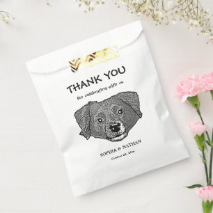 Markiesje Dog Personalized Thank You Favor Bag