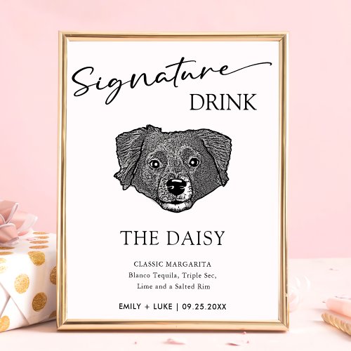 Markiesje Dog Wedding Signature Drink Sign