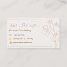 Marking manager Business card